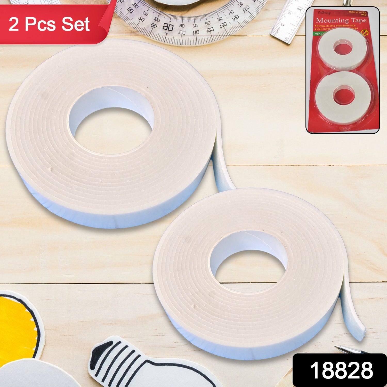 Strong Double Sided Tape Foam Mounting Tape (2 Pcs Set) Strong Double Sided Tape Foam Mounting Tape (2 Pcs Set)